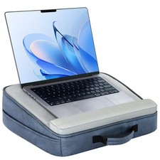 Breathable Laptop Pillow, Ultra Lightweight Lap Desk with Cushion Navy Blue,...