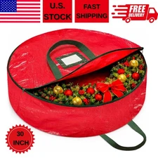 Christmas Xmas Wreath Storage Bag with Handles for 30 Wreath Clean up