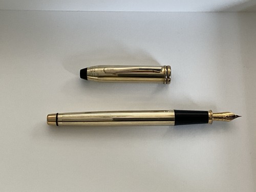 Cross Townsend 10K Gold Fountain Pen Fine Nib USA With Convertor In Box - Picture 4 of 7