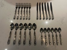 24 X Habitat Mekano Cutlery Set With Box Clear Perspex Stainless Steel 90s Y2K