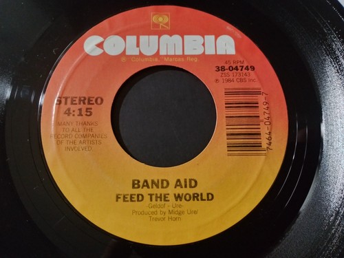 Band Aid – Do They Know It's Christmas? VG++ 45RPM Record & Pic Sleeve 1984 - Picture 5 of 5