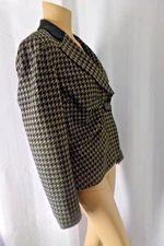 ETCETERA by Carlisle Jacket size 12 black beige tailored waist