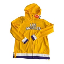 WNBA LOS ANGELES SPARKS NIKE PRACTICE HOODIE Dri-fit Yellow SIZE L TALL NEW