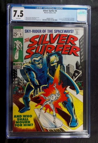 Silver Surfer #5 CGC 7.5 1st Al Harper vintage Marvel comics 1969