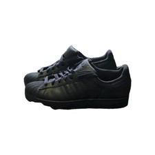 adidas Superstar II Men's Black Leather Low Top Lace-Up Trainers UK 13 US 13.5