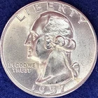 1957-P Washington Silver Quarter Nice Ch BU++