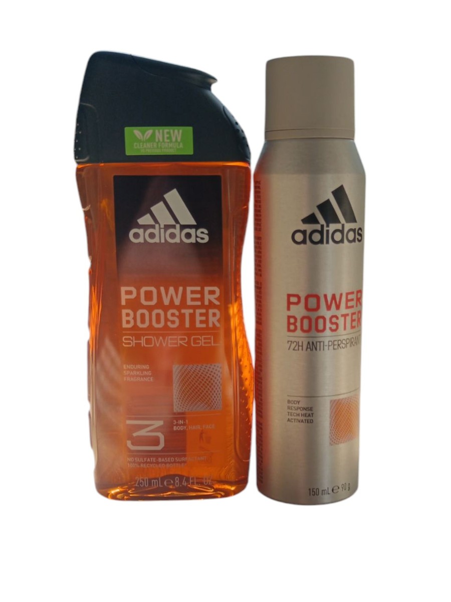 Adidas Deodorant plus Shower Gel Power Booster set of UK