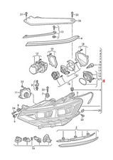 Genuine VW Passat 4Motion LED headlight with matrix beam Left 3G1941113D