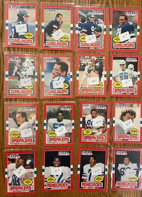 Vintage 1985 Topps USFL Lot of 40 Separate Cards Near Mint Starter Lot Commons
