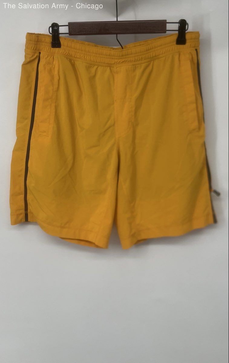 Lululemon Mens Yellow Pull On Activewear Athletic Shorts Size Large