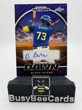 2025 Leaf Baseball Nation A New Dawn Blake Burke NA-BB2 Purple Auto #d 4/8