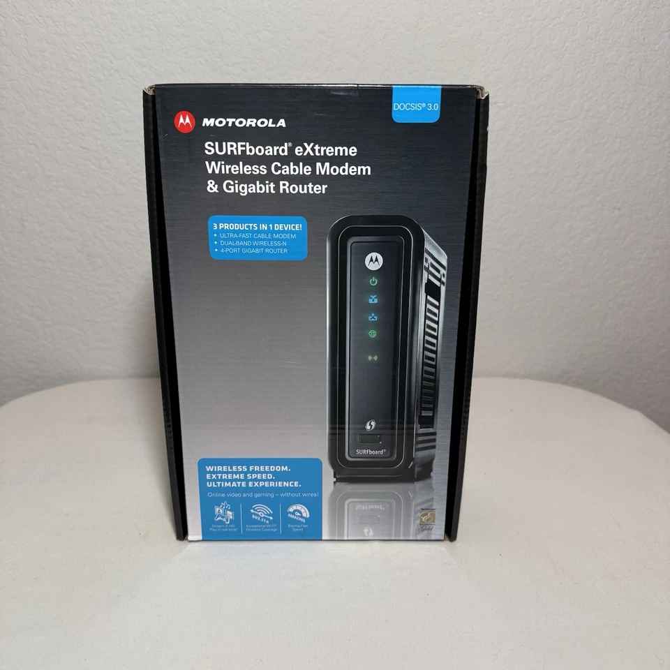 Motorola SURFboard® eXtreme NEW Wireless Cable Modem & Gigabit Router Brand New - Image 4 of 4