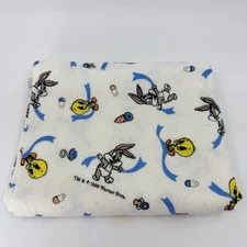 Vintage Receiving Blanket Baby Looney Tunes Bugs Tweety Made in USA 100% Cotton