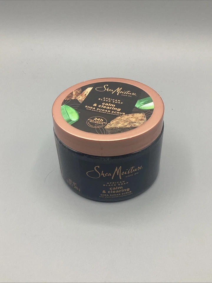 Shea Moisture African Black Soap Calm & Clearing Shea Sugar Scrub 12oz, Sealed - Image 2 of 4
