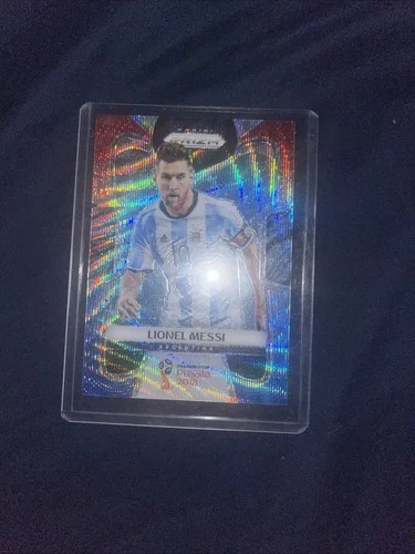 2018 PANINI PRIZM WORLD CUP SOCCER LIONEL MESSI RED BLUE WAVE PRIZM #1