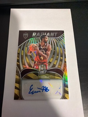 2021-22 Panini Spectra - Radiant Signatures Evan Mobley #RSI-EVM Gold Prizm /10