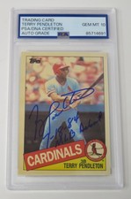 Terry Pendleton BRAVES Signed 1985 Topps Tiffany Rookie Card # 346 PSA 10 Auto
