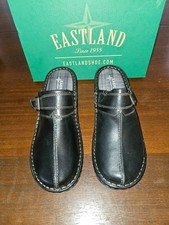 Eastland Women's Shoe Mae Leather Slip On Clog Mules Black Size 11 W New W Box