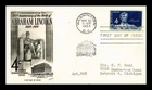 DR JIM STAMPS US COVER LINCOLN SESQUICENTENNIAL FDC SCOTT 1116 FLEETWOOD