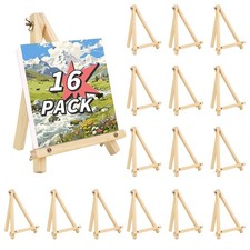 16 Pack 9 Inch Easel for Painting, Wooden Easel Stand Canvas Stand for Sign T...