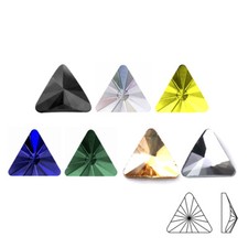 Rivoli Triangle 5mm Mix Color Rhinestone Non Hotfix Glitter Beauty For 3D Nails