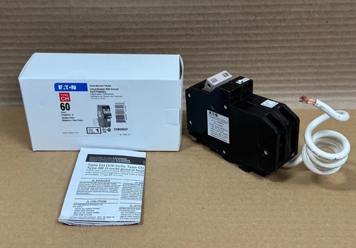 NEW Eaton CH CHN260GF 2 Pole 60 Amp 240V GFI GFCI Circuit Breaker NOB