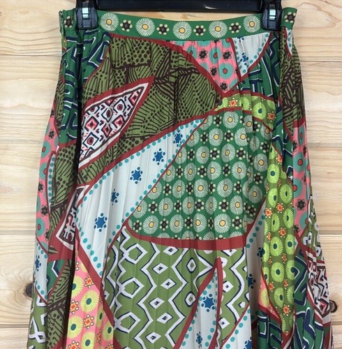 Maxi gonna donna stile fisarmonica stampata multicolore taglia large - Foto 2 di 5