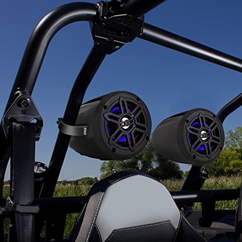 Altavoces de torre LED para wakeboard marino impermeables de 4" negros (par) - Imagen 4 de 8
