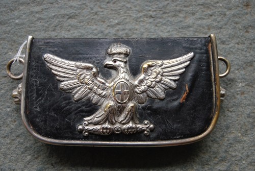Kingdom of Italy Officer’s Full Dress Cartridge Pouch c1900 Silver Eagle & Lion - Picture 4 of 4