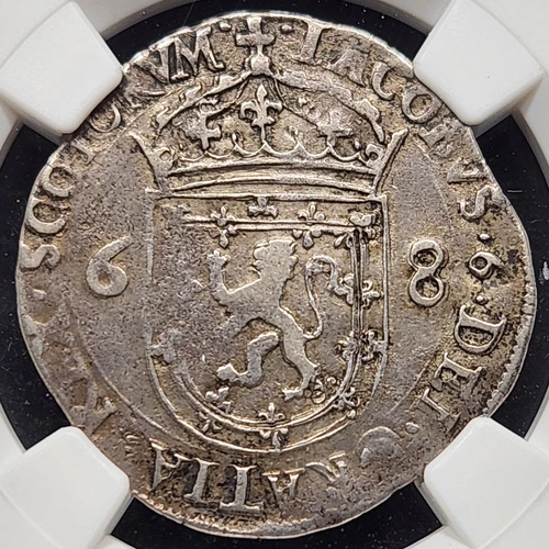 Silver 1574 Scotland 1/2 Merk Noble James VI S-5478 | NGC VF35