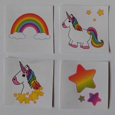 Bunte Einhorn Tattoos Set 12-24x Kindertattoo Geburtstag Mitgebsel Unicorn Party