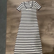 J. Crew Striped Maxi Short Sleeve Dress Size XXS With Small Defect
