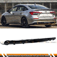 For 2022-2026 Honda Civic Hpd Style Gloss Black Rear Diffuser Underbody Spoiler For 2022-2026 Honda Civic Hpd Style Gloss Black Rear Diffuser Underbody Spoiler