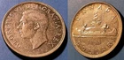 Canada 1950 1 Dollar Voyageur 1 1/2 Water Lines KM-46 SILVER XF+ #95a