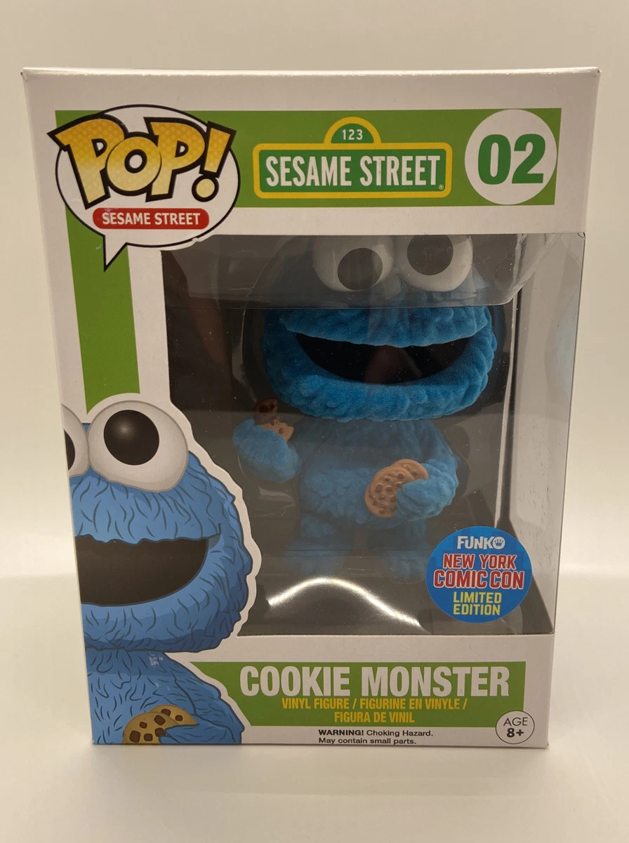 FUNKO POP FLOCKED COOKIE MONSTER SESAME STREET 02 EXCLUSIVE NYCC 2015