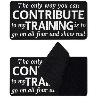 Hunde Patches Klett Patch ''Get on all four and show me'' Hund Aufnäher 100x50mm