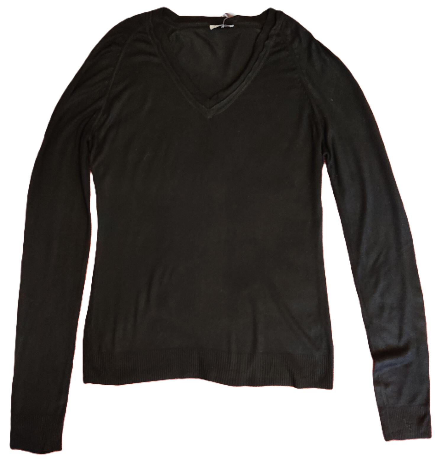 Maglione pullover blusa L'altra M donna nero manica lunga taglia L