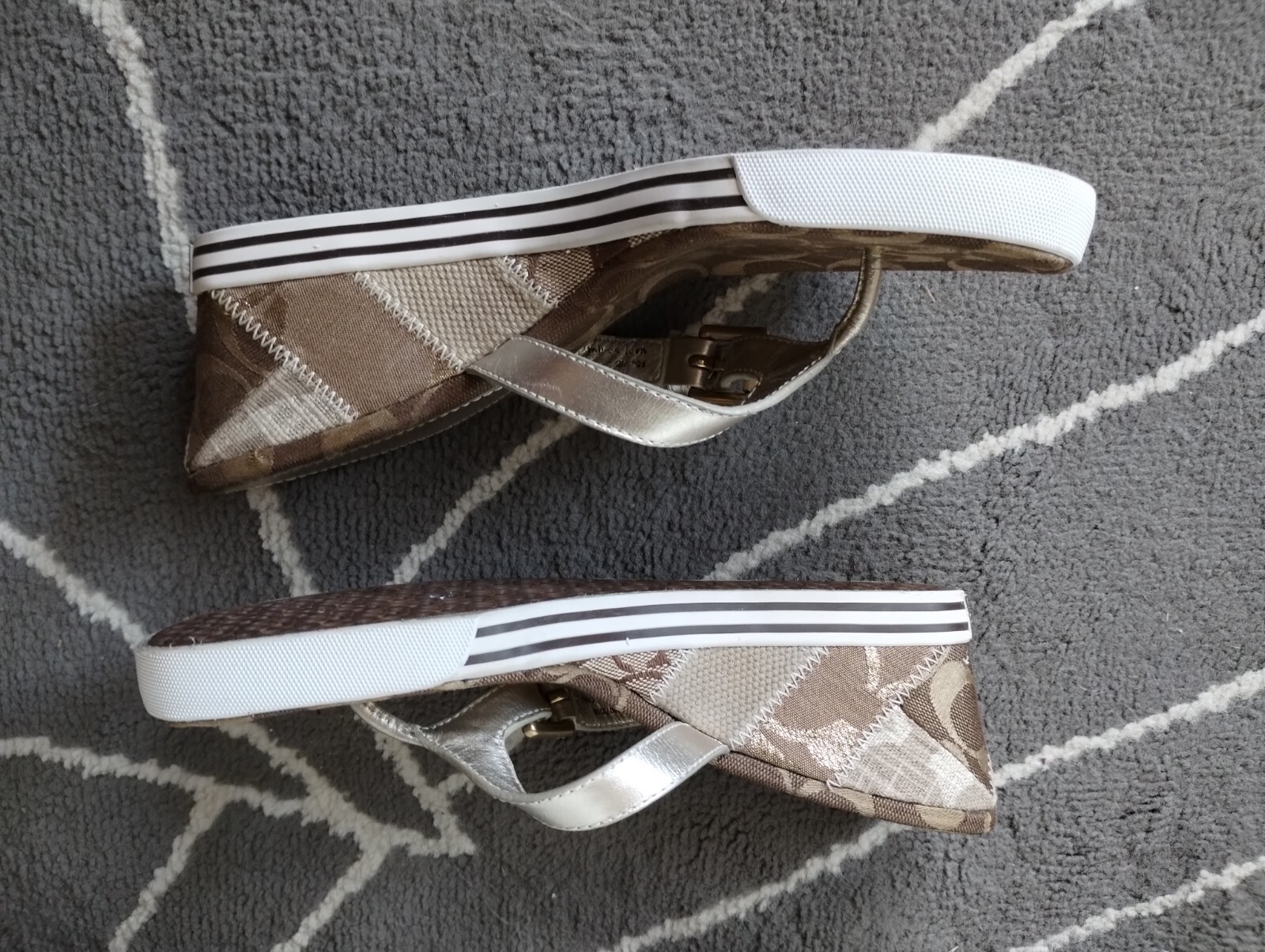 Coach "Pristine"Patchwork Logo Sandals - image 11