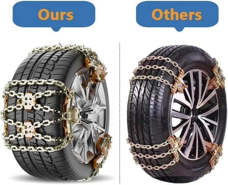 Cadenas de nieve Universal para coche antideslizante de acero inoxidable LLANTAS Foto 4 de 4