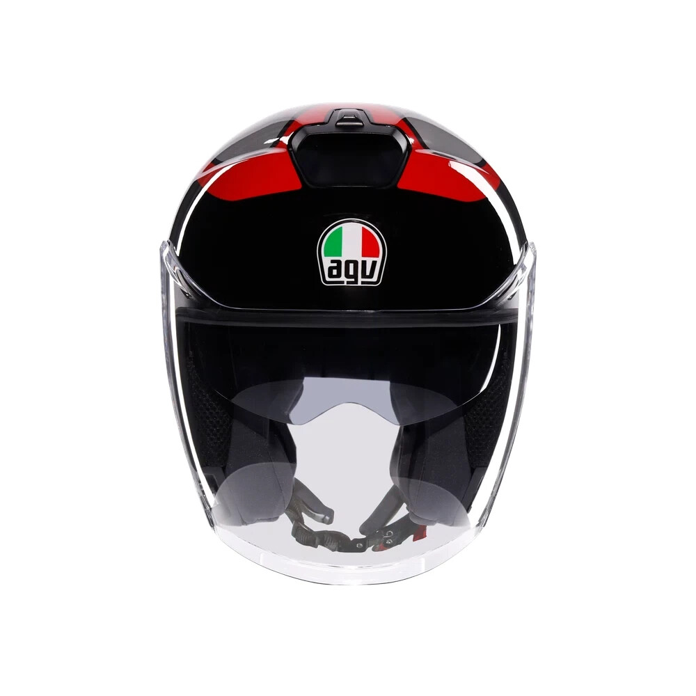 Motorcycle Helmet AGV Irides Valenza Matt Grey Black Red Size L | eBay