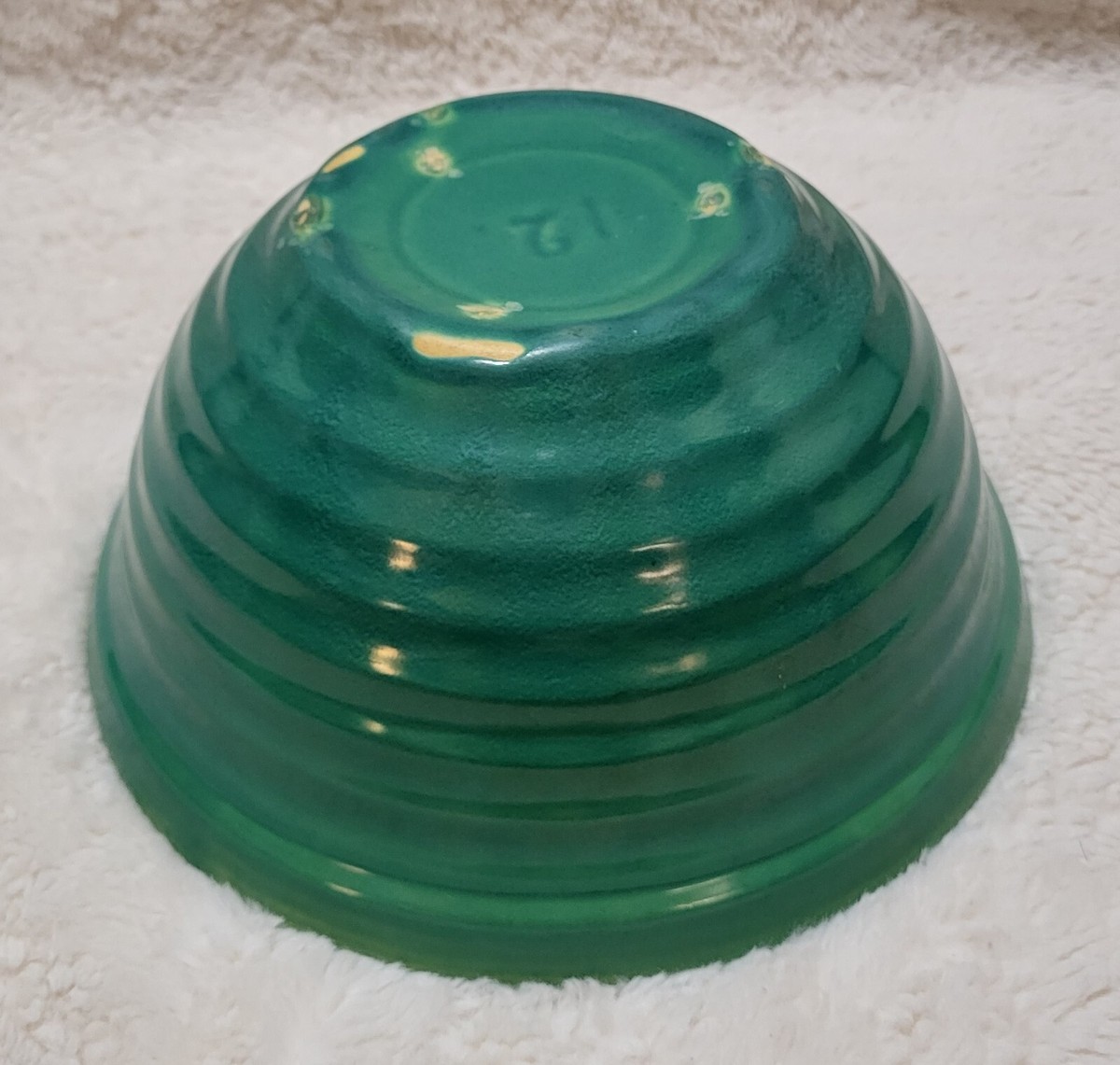 VINTAGE Bauer Pottery Ring Ware #12 Turquoise Outside Ring Mixing