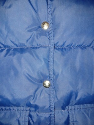VINTAGE WOOLRICH nylon puffer vest Medium 70s 80s Navy Blue sheep