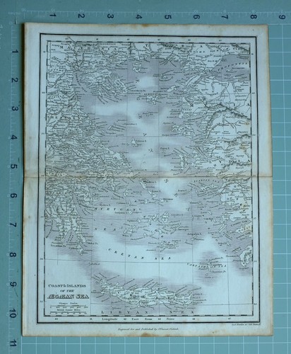 C1825 Thucydides Ancien Grèce Carte Aegaean Mer Crête Thessaly Cyclades Lydia - Photo 2 sur 4