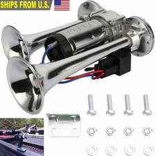 Air Train Horn 600db Black Semi Truck Car Boat 12v 0.1mpa - 0.15mpa Trumpet New