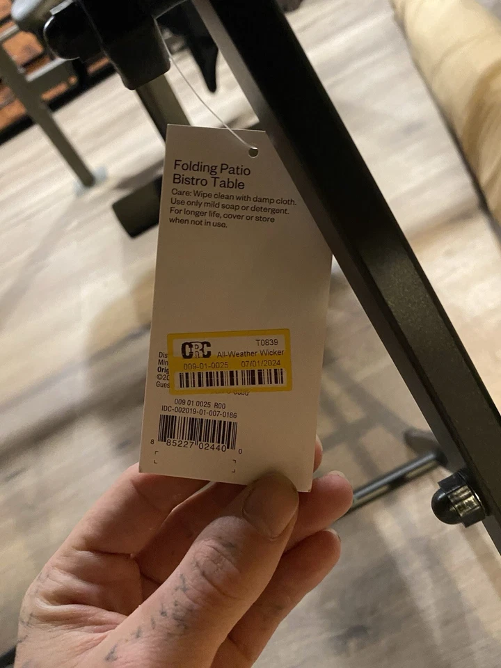 Patio Outdoor Side Table Folding 20 in Square Resin Portobello Residential - Image 4 of 4