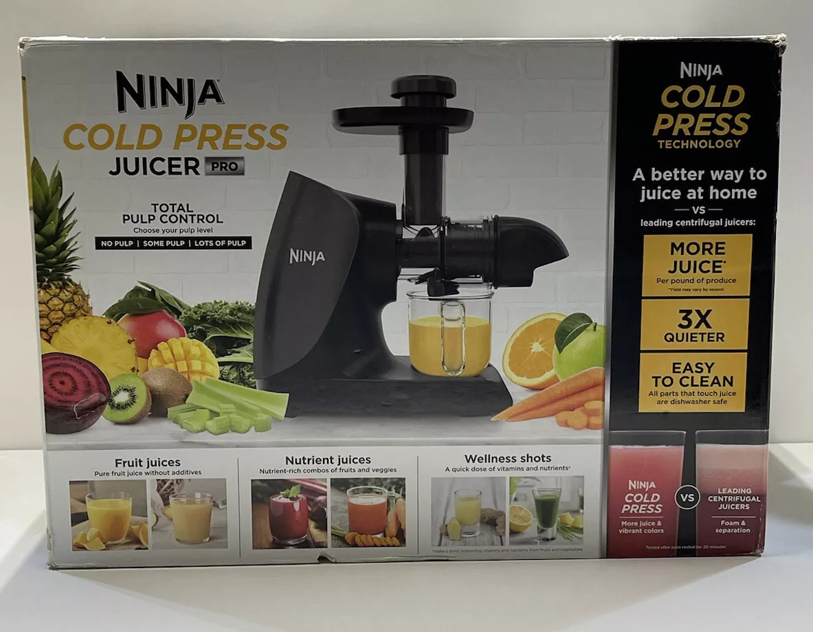 Ninja Cold Press Pro Compact Powerful Slow Juicer W/ Total Pulp Control