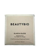 BeautyBio Glass & Gloss Megawatt Glow Pro-Facial, 2 x 1 fl oz- NEW IN BOX/SEALED