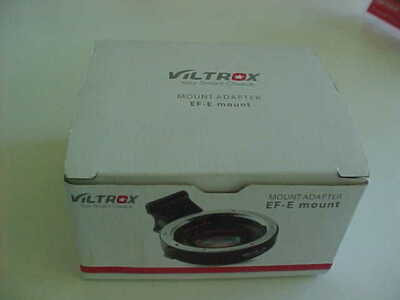 Viltrox lens adapter EF-E mount           (box 5)