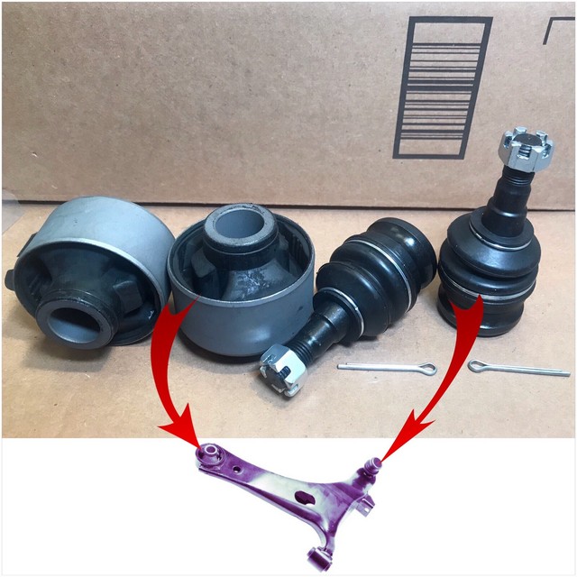 2 FRONT LOWER CONTROL ARM BUSHING & 2 BALL JOINT FITS SUBARU / FORESTER