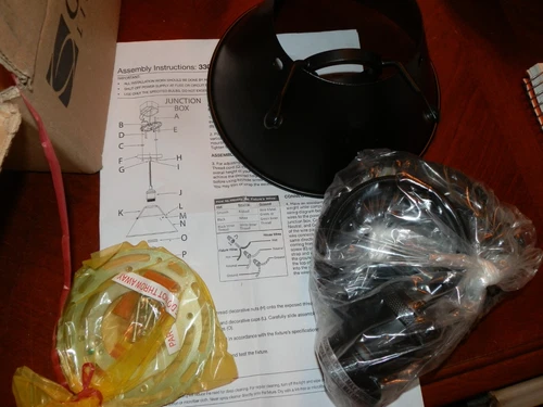 Golden Lighting 3306-L-BLK-BLK Orwell 1-Light Matte Black Standard Pendant - Picture 1 of 3